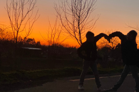 Romantischer Sonnenuntergang Winzerrast Weinberge